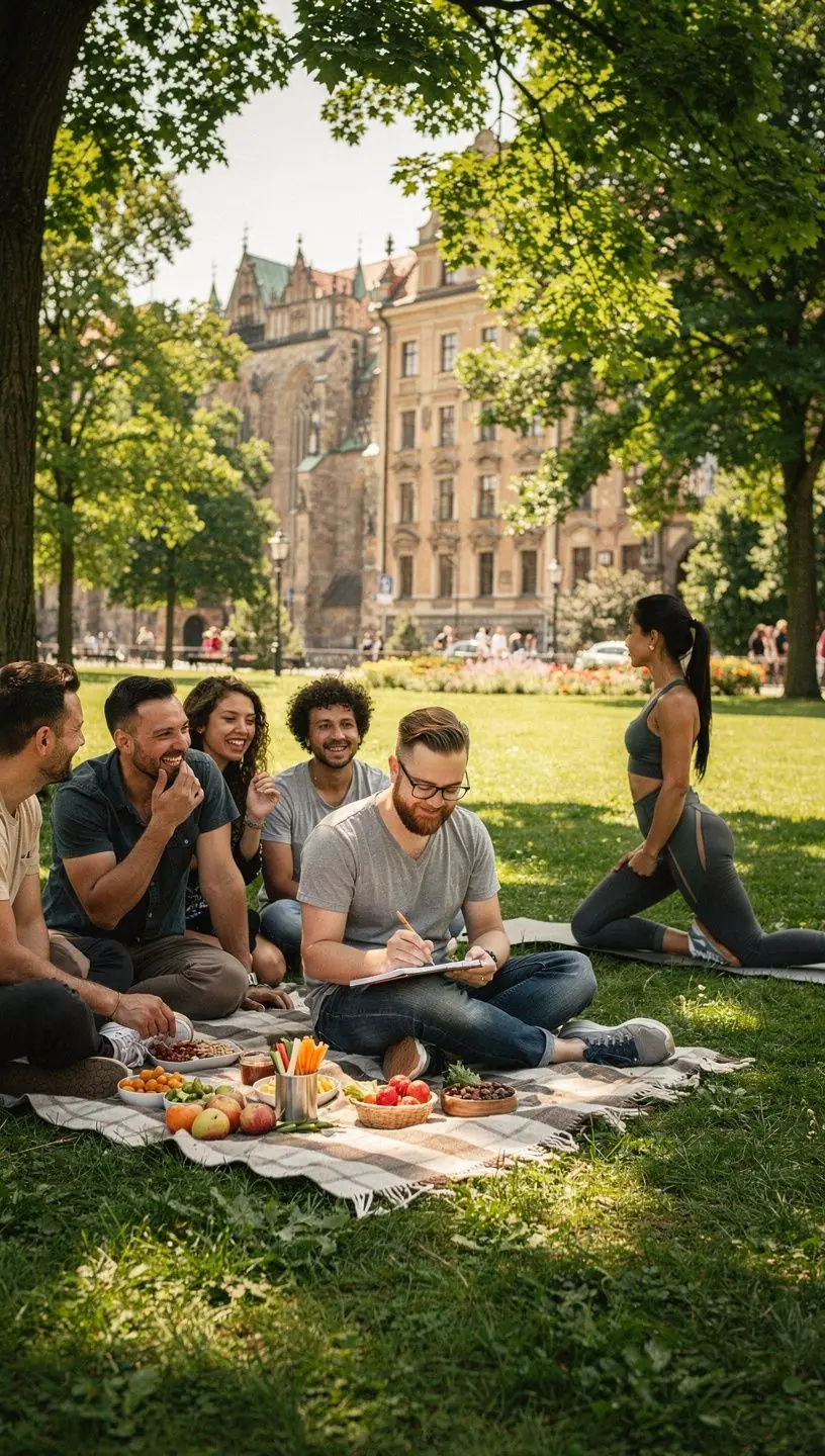 Rodzina spędzająca spokojny czas razem, symbolizująca równowagę między pracą a życiem prywatnym.
